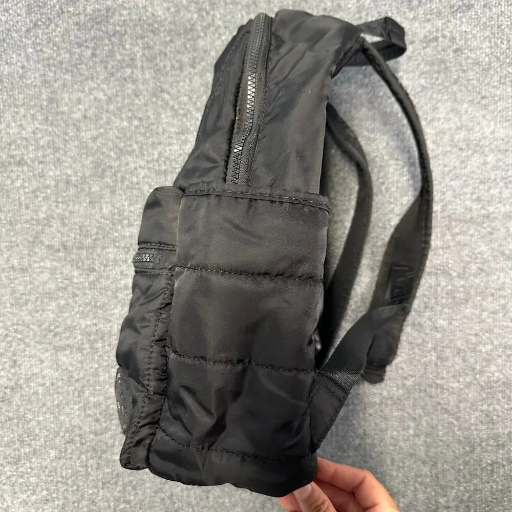 Pajar Twill Dome Quilted Puff Backpack Black Neutral Laptop Pocket Luggage Strap